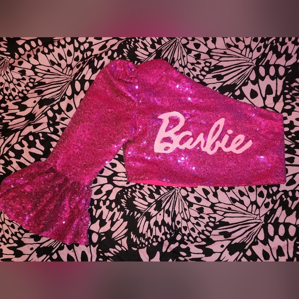 Pink Sequin Barbie Top